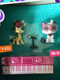 Lot Of 2 Littlest Pet Shop Series 1 Beachy Peachy Rockin Pet Jams Set New 4 + - 1Solardeals