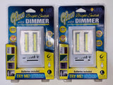 2x Glow Bright Switch Dimmer COB LED 200 Lumens Light - 1Solardeals