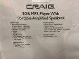 Craig 2GB MP3 Player With Portable Amplified Speaker  CMA3500E USB Battery Operated iPod iPhone Laptop - 1Solardeals