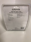 Craig 2GB MP3 Player With Portable Amplified Speaker  CMA3500E USB Battery Operated iPod iPhone Laptop - 1Solardeals
