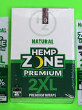 FREE GIFTS🎁IF U BUY Hemp Zone 2XL Natural 50 High Quality Wraps 25pks Organic Natural Herbal Premium - 1Solardeals