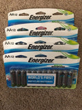 Energizer Eco Advanced AA12 Batteries XR91BP-12 EXP/2027 - 4 Packs Total - New! - 1Solardeals