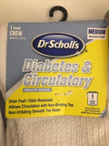Dr. Scholl's Diabetes & Circulatory Socks 3 Pair White Medium,Size W-4-10,M-3-9 - 1Solardeals