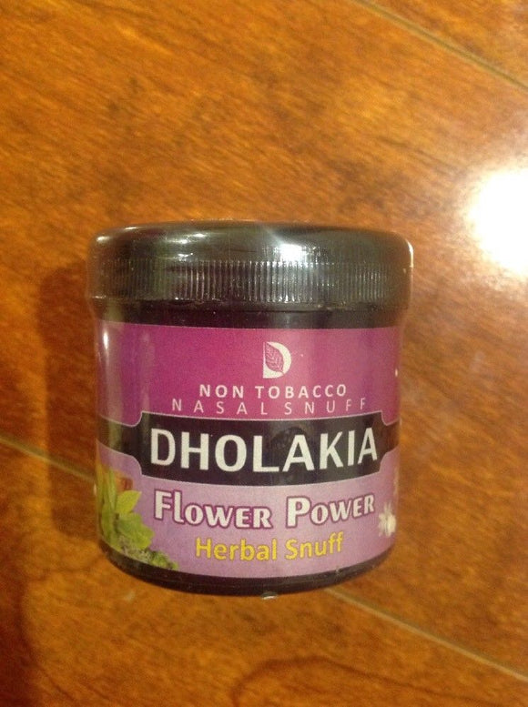 New Flower Power Dholakia Herbal Nasal Snuff Non Tobacco 50 Gram Snortable Sniff - 1Solardeals