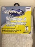 Dr. Scholl's Diabetes & Circulatory Socks 3 Pair White Large,Size W-8-12,M-7-12 - 1Solardeals