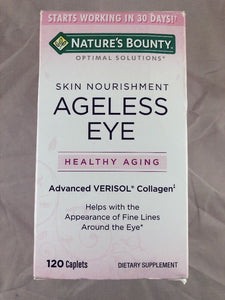 Nature’s Bounty Skin Nourishment AGELESS EYE Healthy Aging Verisol Collagen 2/19 - 1Solardeals