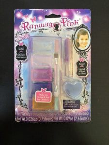 Runway Pink Gorgeous Lip & Eyes Bonus Lipstick & Heart Lip Gloss Tested & Safe - 1Solardeals