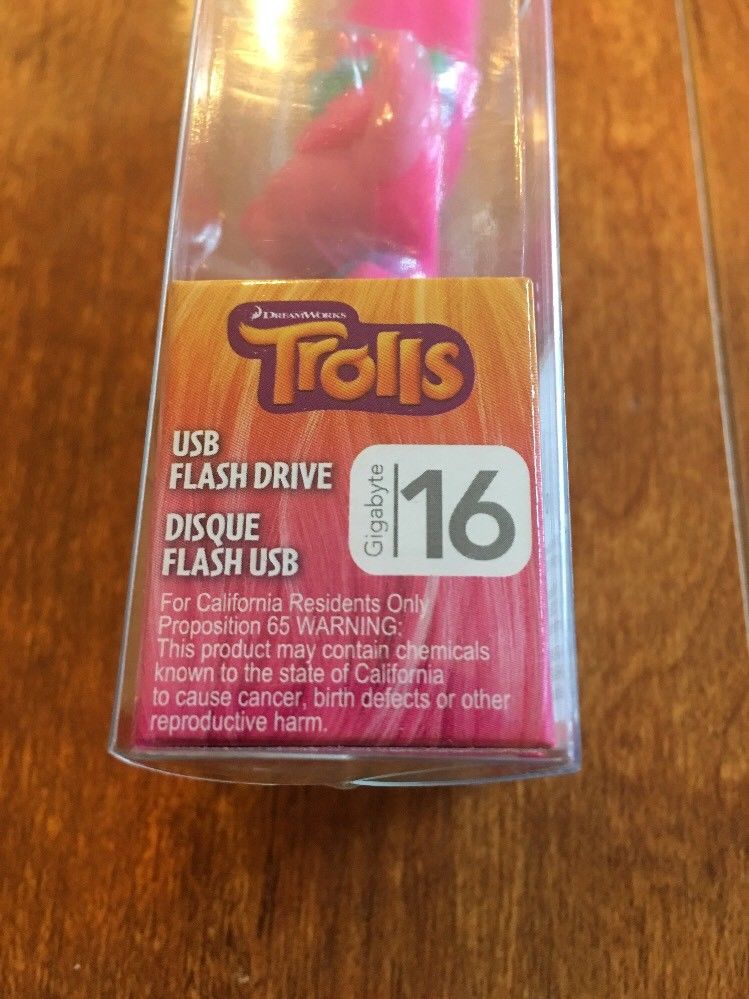NEW TROLLS POPPY USB FLASH DRIVE 16GB PC Windows XP Vista Mac Thumb Pen Storage - 1Solardeals