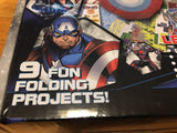 MARVEL AVENGERS ORIGAMI & Fun Fold-ups-9 FUN Projects Includes Stickers Ages 7+ - 1Solardeals