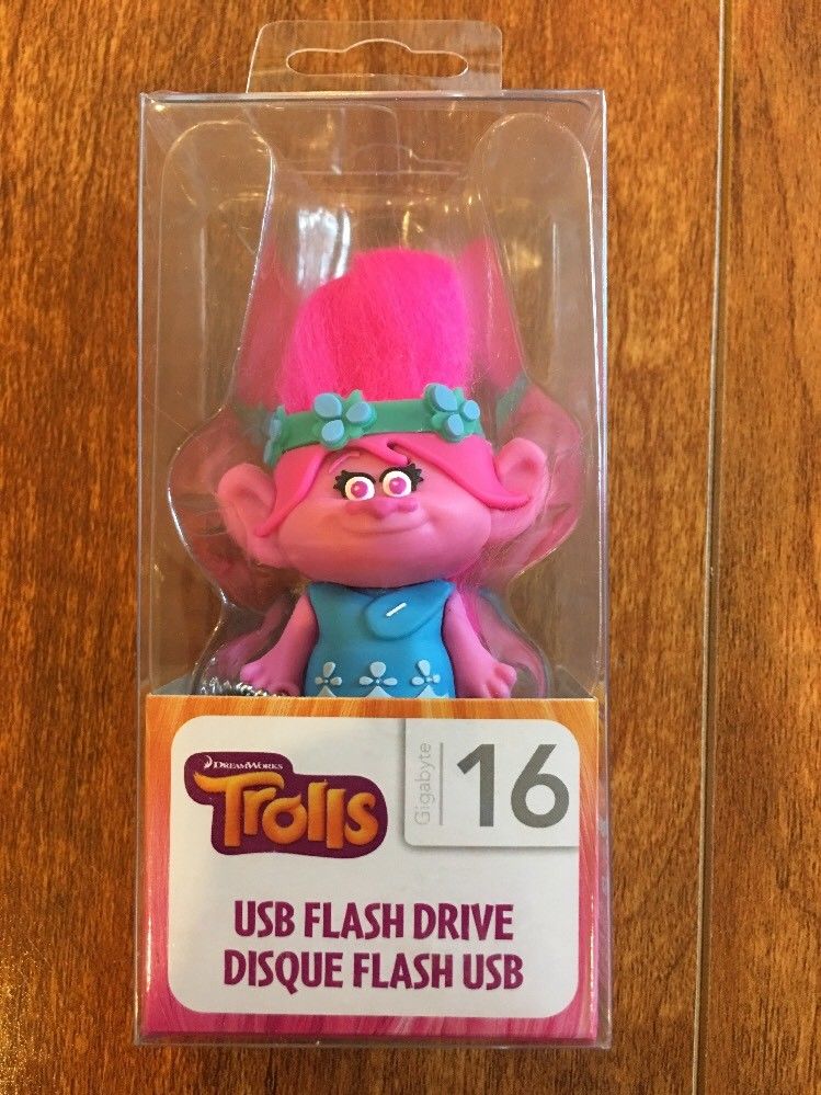 NEW TROLLS POPPY USB FLASH DRIVE 16GB PC Windows XP Vista Mac Thumb Pen Storage - 1Solardeals