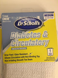 Dr. Scholl's Diabetes & Circulatory Socks 3 Pair White Medium,Size W-4-10,M-3-9 - 1Solardeals