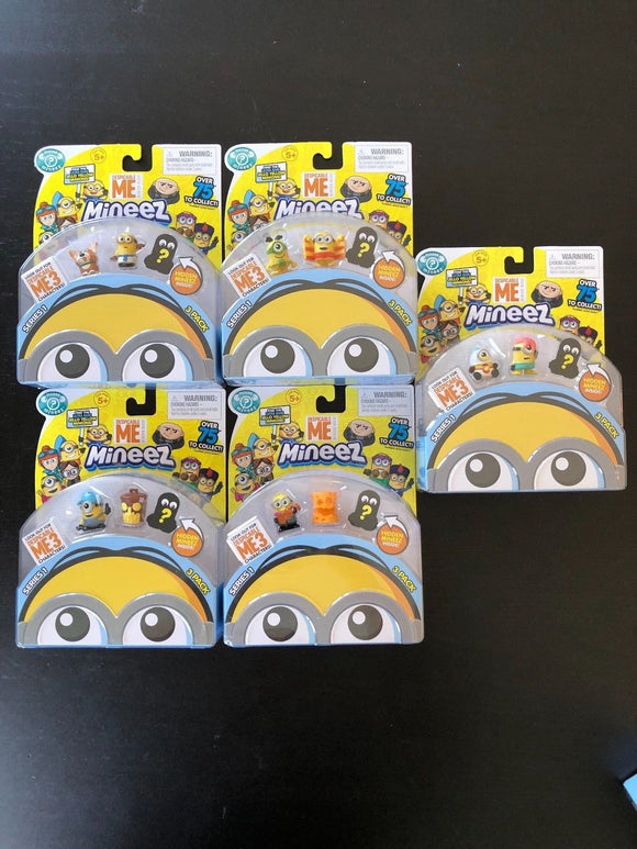 5x Mineez Despicable Me 3 Characters Series 1 Minions 3Pack 1 Hidden Inside Minion Made - 1Solardeals