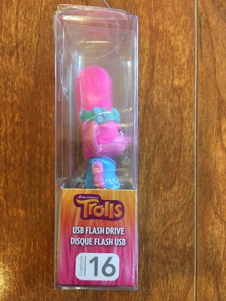 NEW TROLLS POPPY USB FLASH DRIVE 16GB PC Windows XP Vista Mac Thumb Pen Storage - 1Solardeals