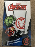 Marvel Avengers 2 Piece Glass Set Iron Man Captain🇺🇸America Hulk Thor UnderGround - 1Solardeals