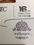 Emtec Flash Drive Wallpaper 16 GB Storage White Purple Zigzag USB 2.0 FREE SHIPP - 1Solardeals