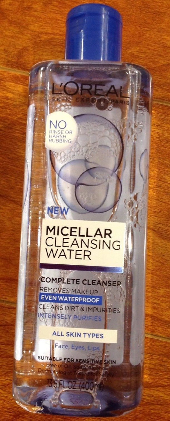 L'Oreal Paris Micellar Cleansing Water Complete Cleanser Waterproof All Skin New - 1Solardeals