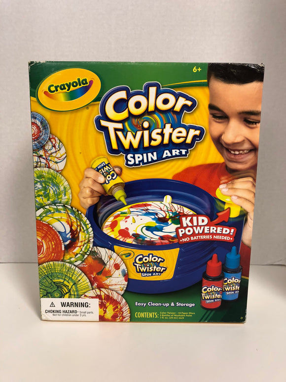 Crayola Color Twister Spin Art Kid Powered No Batteries Drip Paint Washable Spinning Paper Disc - 1Solardeals