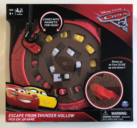Disney Pixar Cars 3 Escape From Thunder Hollow Pick Em' Up Board Game McQueen Magnetic Tow Hook - 1Solardeals
