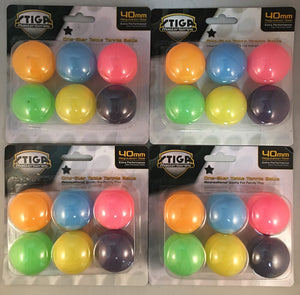 4x Stiga☝️One⭐️Star Table Tennis Balls🏓Ping Pong 6 Pack 40mm Regulation Size Extra Performance - 1Solardeals