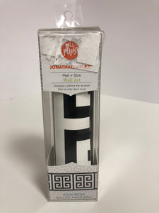 Wall Pops!! By Jonathan Adler Peel + Stick Wall Art Nixon Stripe Black White - 1Solardeals