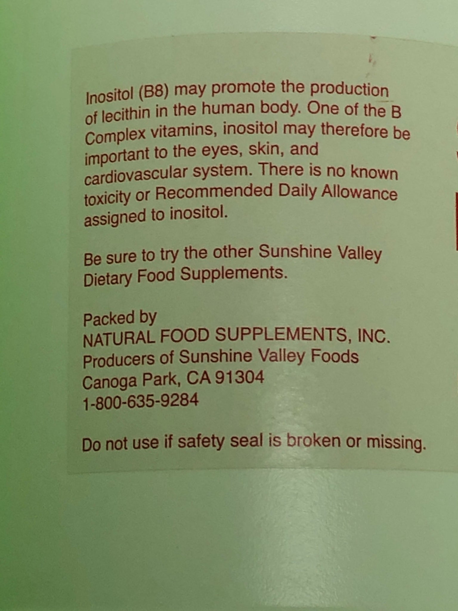 Vitamin B8 Super Inositol 💯% Powder Form 1 Kilo (1000 Grams)🌞Sunshine ...