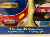 Classic Toy Portable CD Player Ages 3+ 4 Discs 150 Songs & Light Children's Tunes Flashing Lights Screen - 1Solardeals