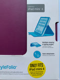 Speck Stylefolio Tablet Purple Case iPad Mini 4 Drop Tested Multiple Viewing Typing Angles - 1Solardeals