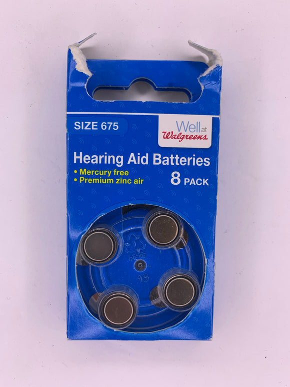 Walgreens Hearing Aid Batteries 2020/2021 Size 675 8 Pack Zinc Air - 1Solardeals