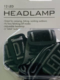 Living Solutions Headlamp 12 LED Biking Camping Outdoors Activities - 1Solardeals