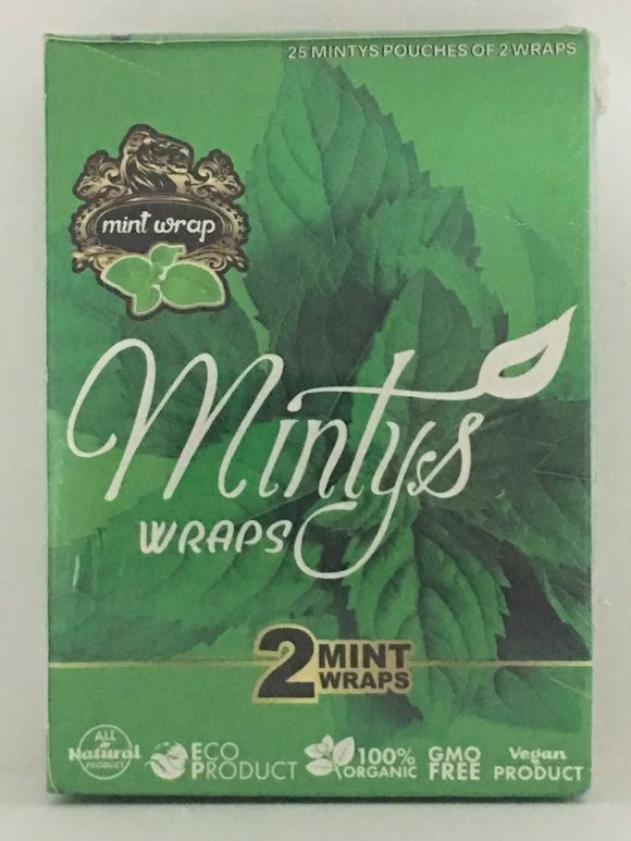 FREE GIFTS🎁IF U BUY Minty Wraps Mint💯% Organic High Hemp Natural Full📦25 Packs Vegan GMO Free - 1Solardeals