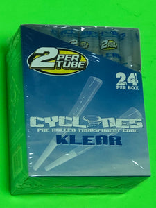 Free Gifts🎁IF U BUY Cyclones Klear Original Pre Rolled Transparent Cone 24 in Box📦2 per Tube