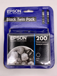 Epson Black Twin Pack 200 T200120-D2 2 Ink Best Before 2018 Printer - 1Solardeals