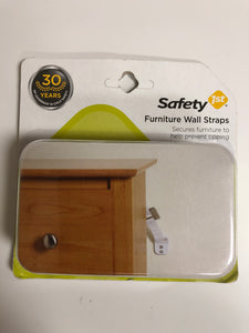Safety 1st Furniture Wall Straps Secures Furniture Helps Prevent Tipping - 1Solardeals