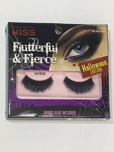 Kiss Flutterful & Fierce Lashes HLASH03 EyeLashes 71024 Eye👁Lash Badazzery Halloween Edition Bonus Glue - 1Solardeals