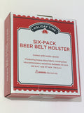 Holiday Time Six Pack Beer Belt Holster Comes With Bottle Opener Black Heavy Duty Fabric - 1Solardeals