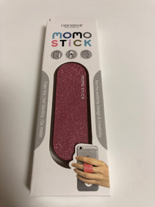 Momo Stick Shiny Pink Finger Grip Holder Smart Phone Iphone Andoid Stand Car Mount Air Vent - 1Solardeals