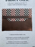Tablet Case Fits Up To 10.1” Sleek Stylish Protection Brown Tan Tailored Leather Soft Interior - 1Solardeals