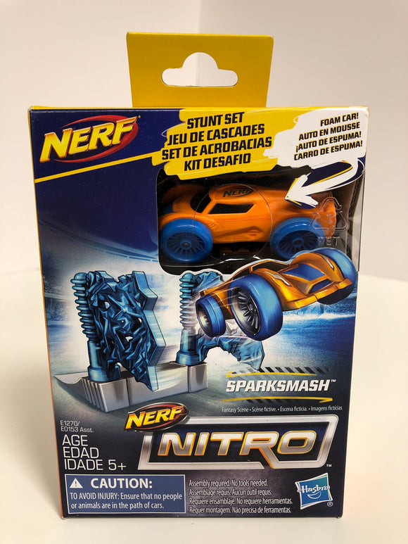 Hasbro Nerf Nitro Sparksmash Stunt Set Foam Car Plastic Wheels E1270 - 1Solardeals