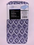 Walmart Mainstays King 200 Thread Count Flat Sheet Blue Square Cotton Soft - 1Solardeals