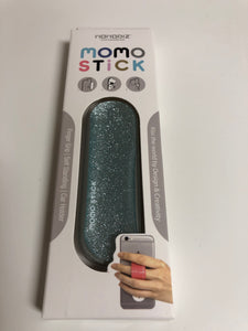 Momo Stick Shiny Blue Finger Grip Holder Smart Phone Iphone Andoid Stand Car Mount Air Vent - 1Solardeals