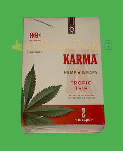 FREE GIFTS🎁Karma Tropic Trip 50 High Quality Natural Hemp Wraps 25 pks No🚫Tobacco Full📦