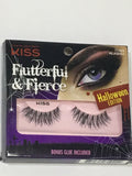 Kiss Flutterful & Fierce Lashes HLASH01 Eye👁Lash 71022 EyeLashes Vampiress Halloween Edition Bonus Glue - 1Solardeals