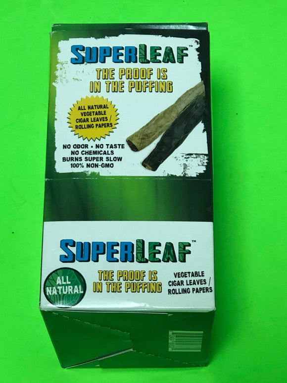 FREE GIFTS🎁Super Leaf 100 High Quality Natural Vegetable Leaves Wraps 50pks Rolling Papers - 1Solardeals