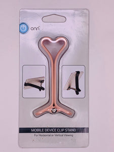 Onn Mobile Device Clip Stand Horizontal Vertical Home Office Travel Pink - 1Solardeals