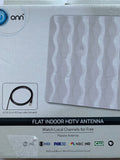 Onn Flat Indoor HDTV Antenna Watch Local Channels For Free Coax Cable - 1Solardeals