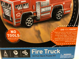 Discovery Fire Truck 3D Pull Back Puzzle Kit Concept Building Critical Thinking Engineering - 1Solardeals