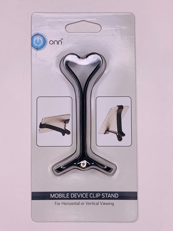 Onn Mobile Device Clip Stand Horizontal Vertical Home Office Travel Black - 1Solardeals