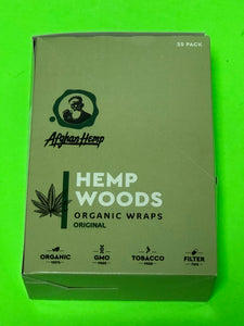 FREE GIFTS🎁Afghan Hemp Original 50 High Quality Hemp Woods Organic Wraps 25 pks No🚫Tobacco Full📦 - 1Solardeals