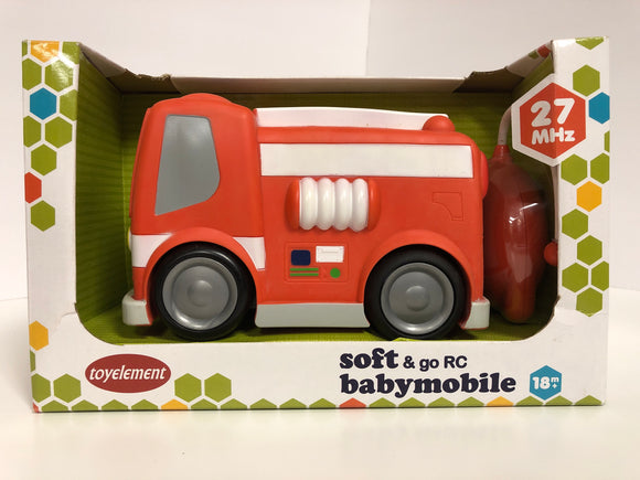 Toyelement Soft & Go RC Babymobile 18M+ 27 MHz Red Fire Truck Remote Control - 1Solardeals