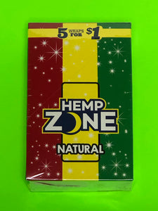 FREE GIFTS🎁IF U BUY Hemp Zone Natural 75 High Quality Wraps 15pks Herbal Rillo Size Canadian Slow Burning - 1Solardeals